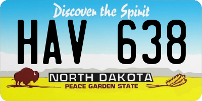 ND license plate HAV638