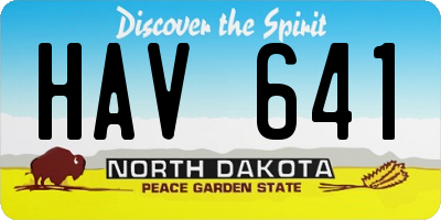 ND license plate HAV641