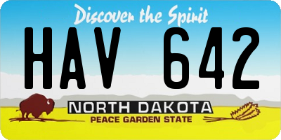 ND license plate HAV642