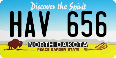 ND license plate HAV656