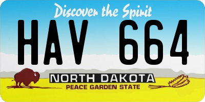 ND license plate HAV664