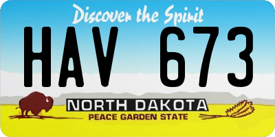 ND license plate HAV673