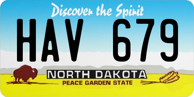 ND license plate HAV679