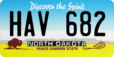 ND license plate HAV682