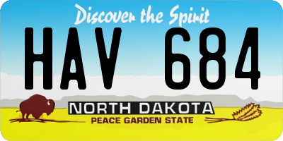 ND license plate HAV684