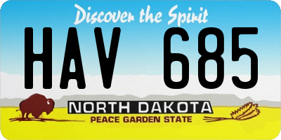 ND license plate HAV685