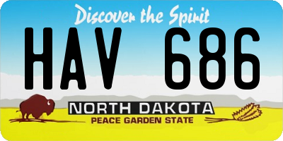ND license plate HAV686