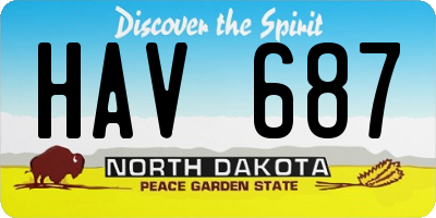 ND license plate HAV687