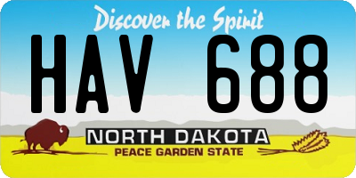 ND license plate HAV688