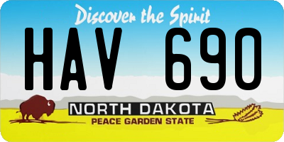 ND license plate HAV690