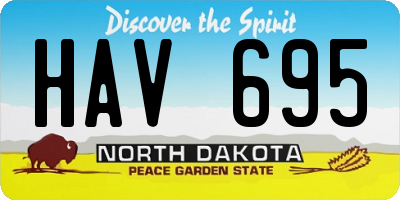ND license plate HAV695