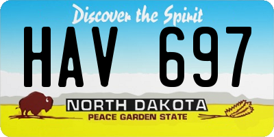 ND license plate HAV697