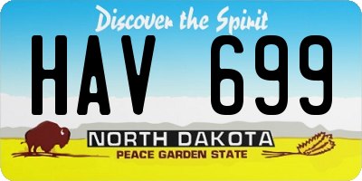ND license plate HAV699