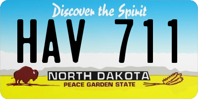ND license plate HAV711