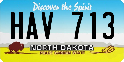 ND license plate HAV713