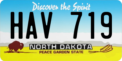 ND license plate HAV719