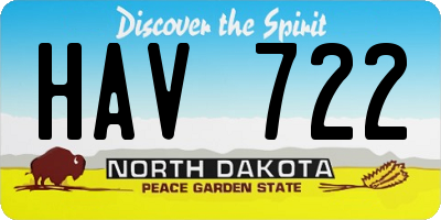 ND license plate HAV722