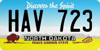 ND license plate HAV723