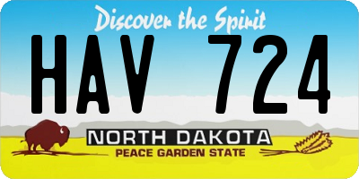 ND license plate HAV724