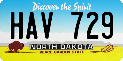 ND license plate HAV729