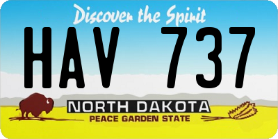 ND license plate HAV737