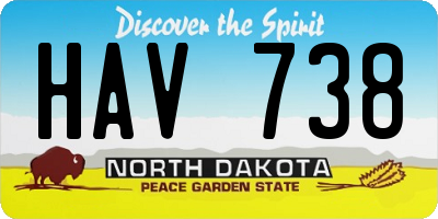 ND license plate HAV738