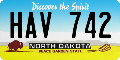 ND license plate HAV742