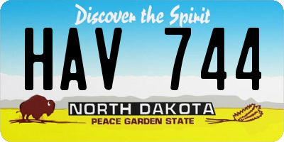 ND license plate HAV744