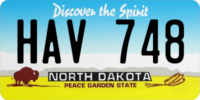 ND license plate HAV748