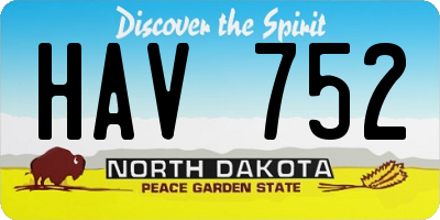 ND license plate HAV752