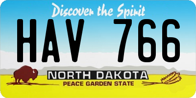 ND license plate HAV766