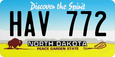 ND license plate HAV772