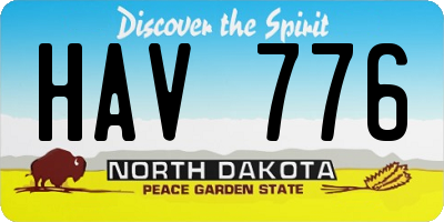 ND license plate HAV776