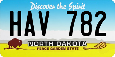 ND license plate HAV782