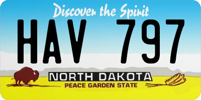ND license plate HAV797