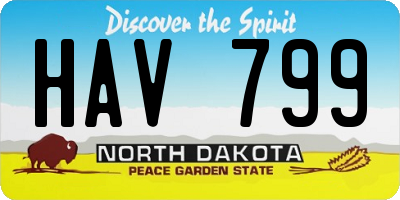 ND license plate HAV799