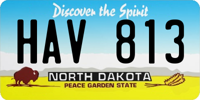 ND license plate HAV813