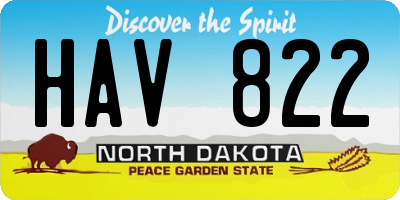 ND license plate HAV822