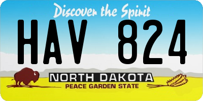 ND license plate HAV824