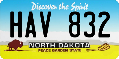 ND license plate HAV832