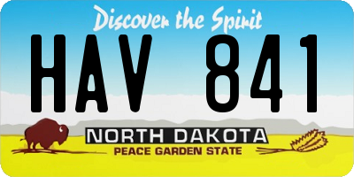ND license plate HAV841