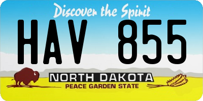 ND license plate HAV855