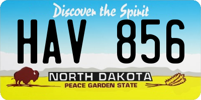 ND license plate HAV856
