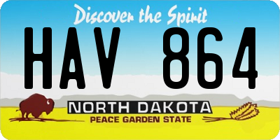 ND license plate HAV864