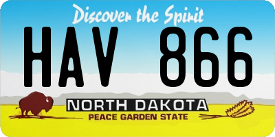 ND license plate HAV866