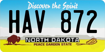 ND license plate HAV872