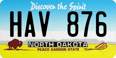ND license plate HAV876