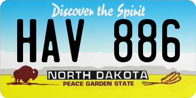 ND license plate HAV886