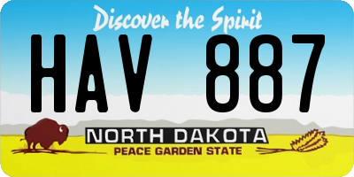 ND license plate HAV887