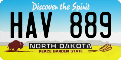 ND license plate HAV889